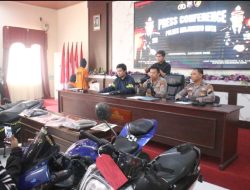 Polres Mojokerto Kota Berhasil Ungkap Curanmor Dua Tersangka dan 4 Unit Motor Diamankan