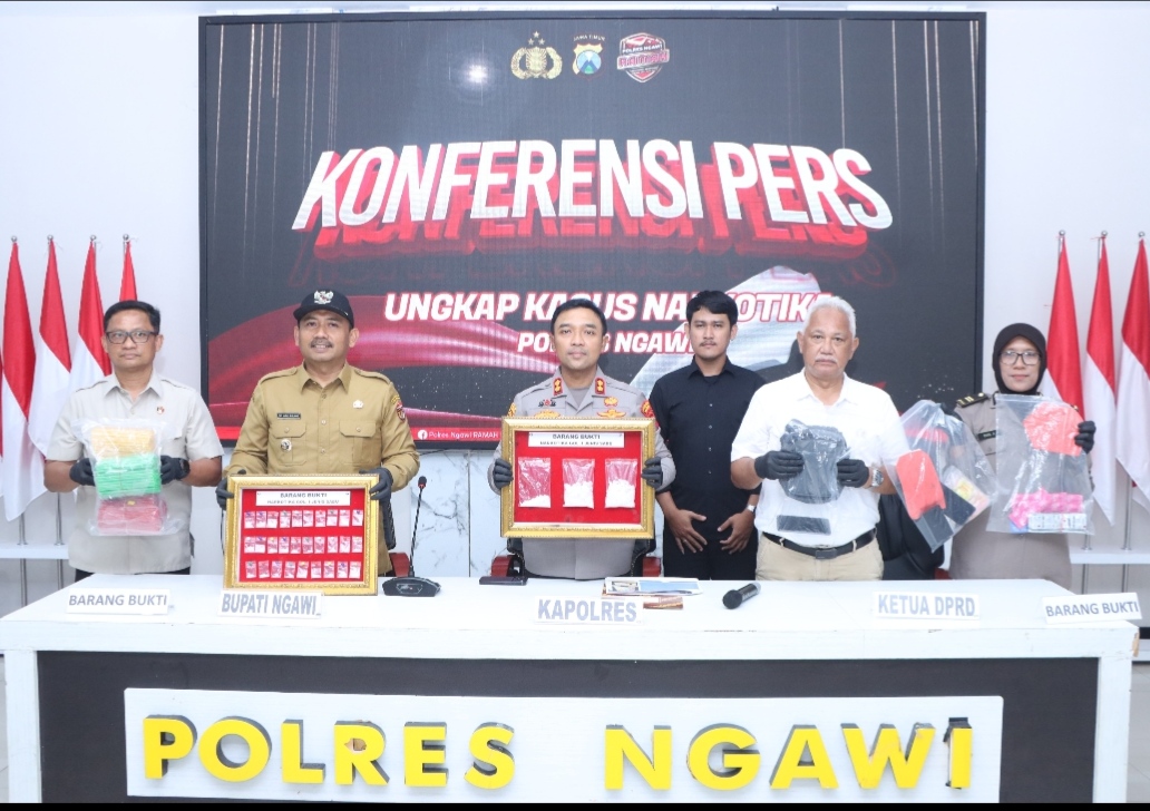 barang bukti narkotika jenis sabu dengan total berat netto 223,842 gram.
