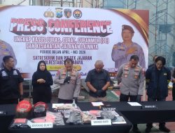 Polrestabes Surabaya Ungkap 163 Kasus dan 192 Pelaku Kejahatan Jalanan di Amankan Polisi