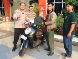 Polres Gresik Kembalikan 3 Motor Korban Curanmor dan Begal Tanpa Biaya