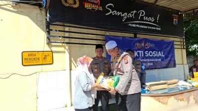 Peringati Hari Bhayangkara ke-80, Polsek Pabean Cantikan Bagikan Sembako untuk Warga dan Jukir