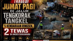 Jalur Tangkel Bangkalan Madura Auto-Merayap, 5 Kendaraan Ringsek, 2 Tewas dan Arus Suramadu Tersendat